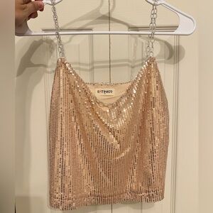 Sequin crop top